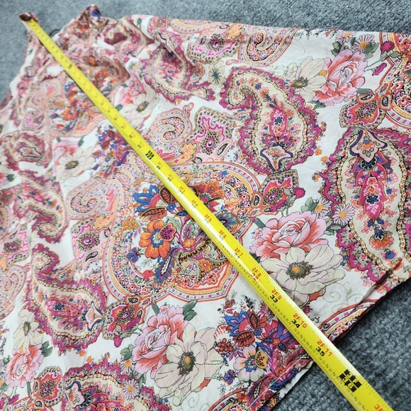 OndadeMar M Mini Dress One Shoulder Boho Paisley Festival Concert Prairie Resort - Picture 12 of 12